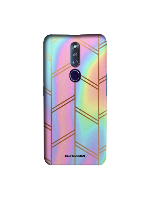 

CelfieDesign Pink & Blue Rainbow Galaxy Oppo F11 Pro Slim Back Case, Multi