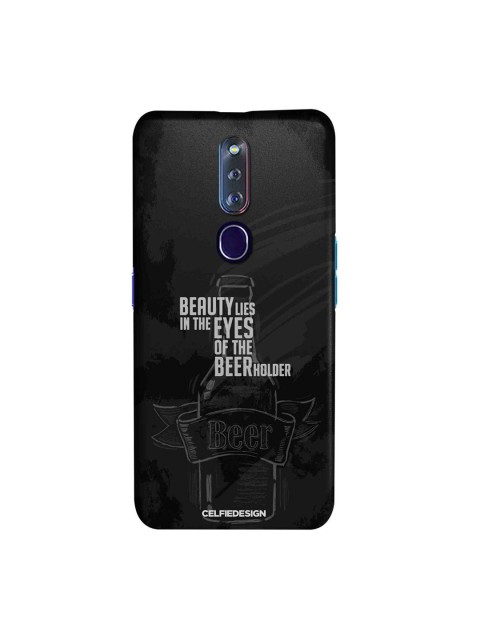 

CelfieDesign Black Beer Holder Oppo F11 Pro Slim Back Case