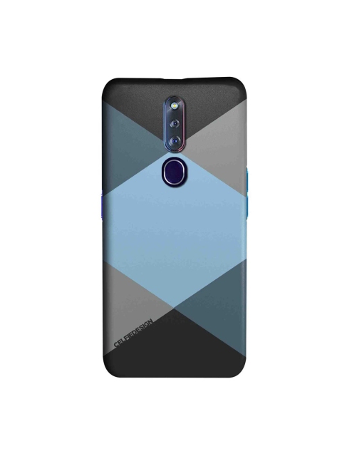 

CelfieDesign Black & Blue Criss Cross Oppo F11 Pro Slim Back Case