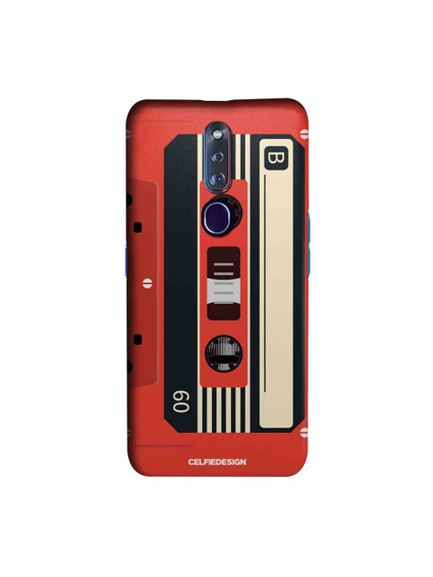 

CelfieDesign Red & Black Casette Oppo F11 Pro Slim Back Case