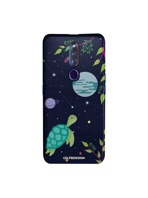 

CelfieDesign Black & Green Space Turtle Oppo F11 Pro Slim Back Case