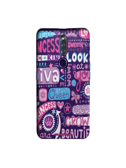 

CelfieDesign Purple & Pink Diva Diaries Oppo F11 Pro Slim Back Case