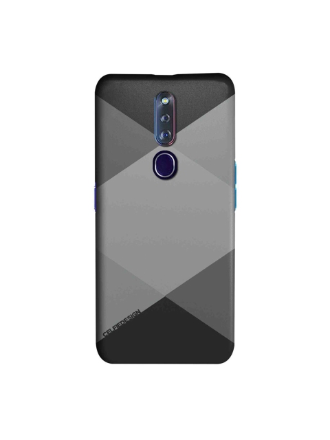 

CelfieDesign Black & Grey Criss Cross Oppo F11 Pro Slim Back Case