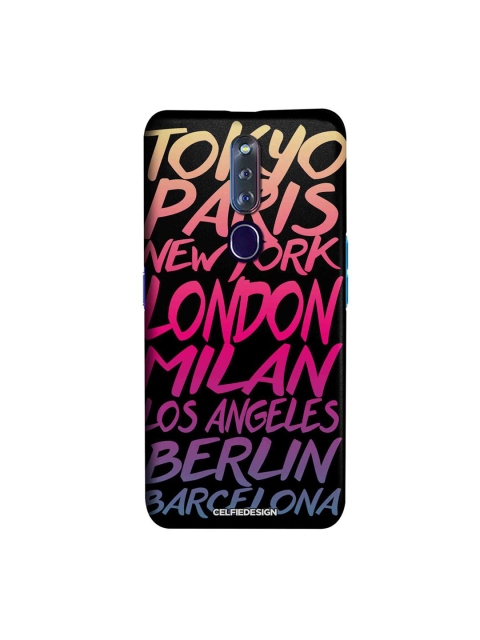 

CelfieDesign Pink & Black Fashion Cities Oppo F11 Pro Slim Back Case