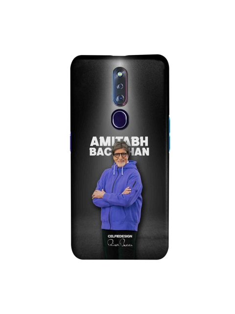 

CelfieDesign Black & Blue Amitabh Bachchan Oppo F11 Pro Slim Back Case