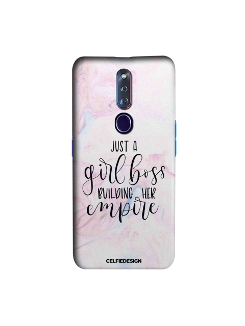 

CelfieDesign White & Black Girl Boss Oppo F11 Pro Slim Back Case