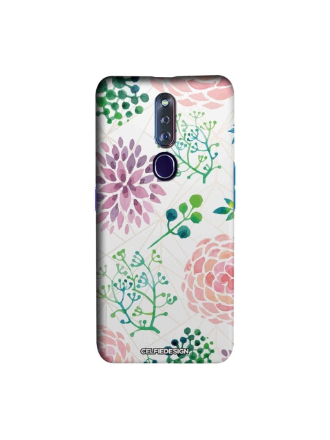 

CelfieDesign White & Pink Ferns & Flowers Oppo F11 Pro Slim Back Case