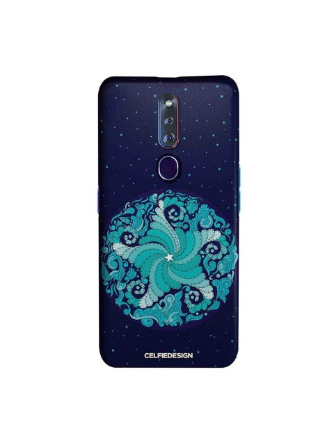 

CelfieDesign Black & Blue Starfish Mandala Oppo F11 Pro Slim Back Case, Navy blue