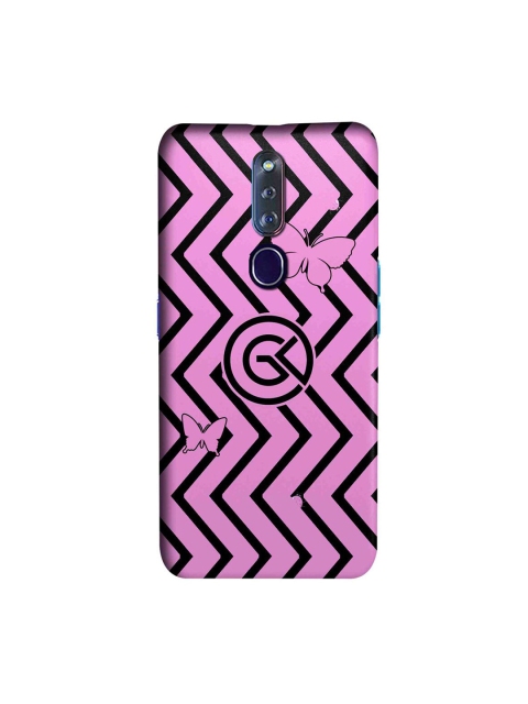 

CelfieDesign Pink & Black Bolt Oppo F11 Pro Slim Back Case
