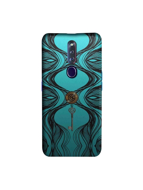 

CelfieDesign Blue & Black Hanging Key Oppo F11 Pro Slim Back Case