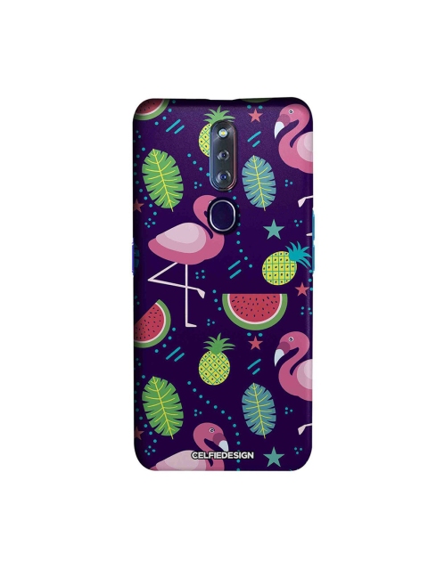 

CelfieDesign Purple & Pink Flamingo Oppo F11 Pro Slim Back Case