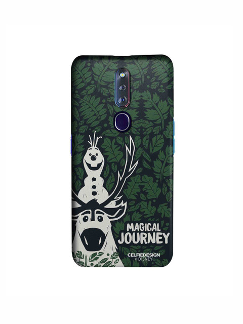 

CelfieDesign Black & Green Magical Journey Oppo F11 Pro Slim Back Case, Blue