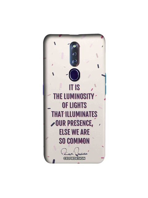 

CelfieDesign White & Black Presence AB Quotes Oppo F11 Pro Slim Back Case