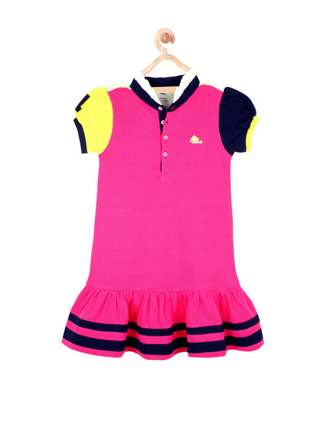 

Cherry Crumble Girls Pink A-Line Dress