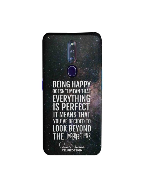 

CelfieDesign Black & White Being Happy AB Quotes Oppo F11 Pro Slim Back Case