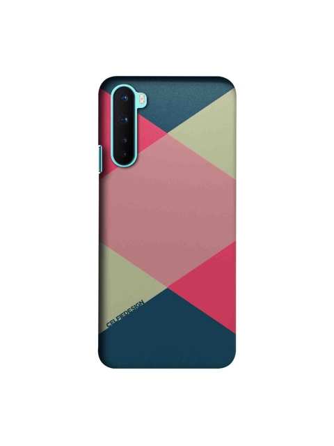 

CelfieDesign Blue & Pink Criss Cross OnePlus Nord Slim Back Case