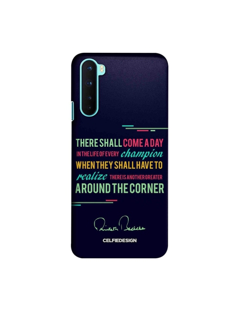 

CelfieDesign Blue & Pink Champion AB Quotes Plastic OnePlus Nord Slim Back Case