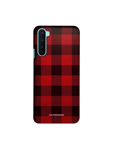 

CelfieDesign Red & Black Checkmate OnePlus Nord Slim Back Case