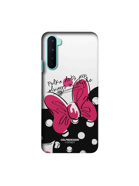 

CelfieDesign White & Pink Printed Plastic OnePlus Nord Slim Back Case
