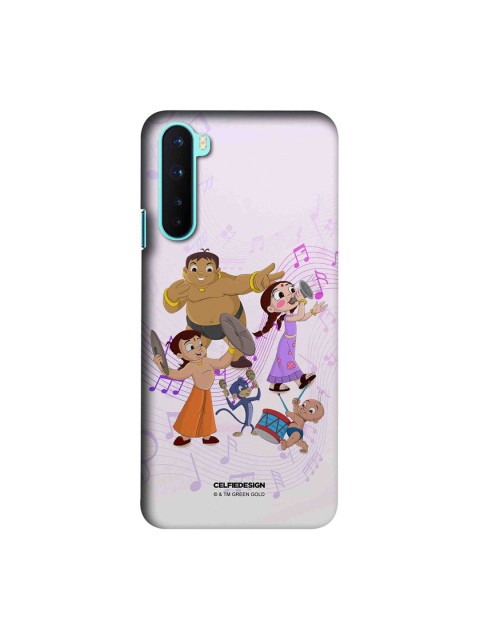 

CelfieDesign White & Pink Chota Bheem Musical OnePlus Nord Slim Back Case