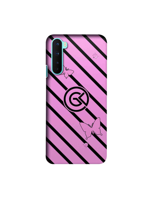 

CelfieDesign Pink & Black Rain OnePlus Nord Slim Back Case