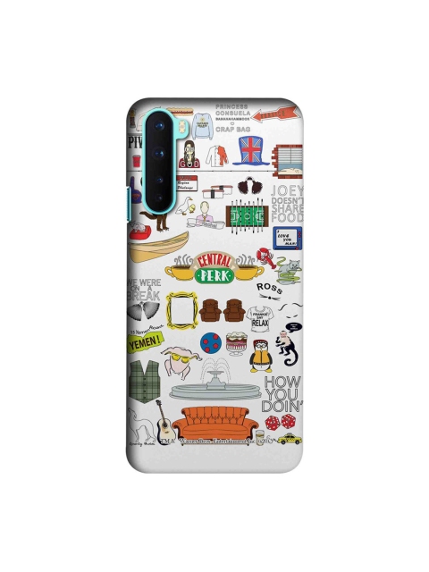 

CelfieDesign Multicoloured Friends Doodle OnePlus Nord Slim Back Case, Multi