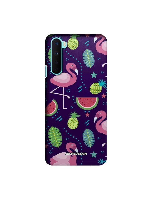 

CelfieDesign NavyBlue & Pink Flamingo OnePlus Nord Slim Back Case, Navy blue