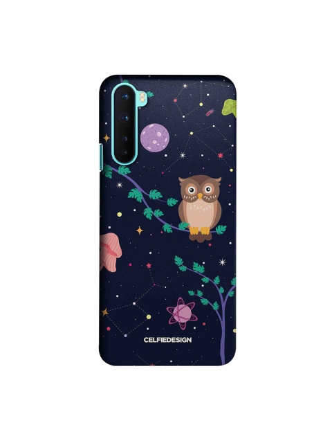 CelfieDesign Navy Blue & Green Space Owl OnePlus Nord Slim Back Case