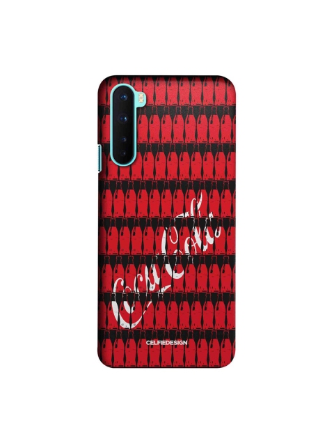 

CelfieDesign Red & Black Printed Plastic OnePlus Nord Slim Back Case