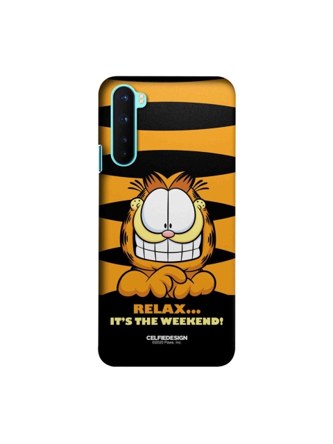 

CelfieDesign Black & Orange Weekend Garfield OnePlus Nord Slim Back Case