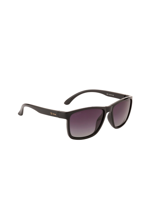 

Ted Smith Unisex Purple Lens & Black Wayfarer Sunglasses with Polarised Lens