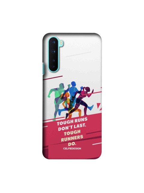 

CelfieDesign White & Pink Tough Runners Plastic OnePlus Nord Slim Back Case