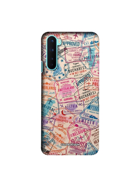 

CelfieDesign Pink & Blue Immigration Stamps Beige OnePlus Nord Slim Back Case