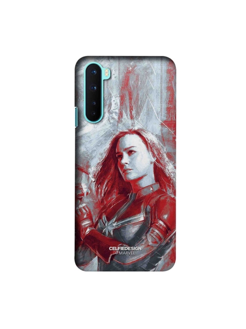 

CelfieDesign Grey & Red Printed Plastic OnePlus Nord Slim Back Case