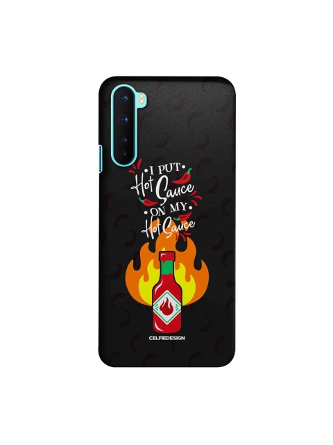 

CelfieDesign Black & Red Hot Sauce Printed OnePlus Nord Slim Back Case