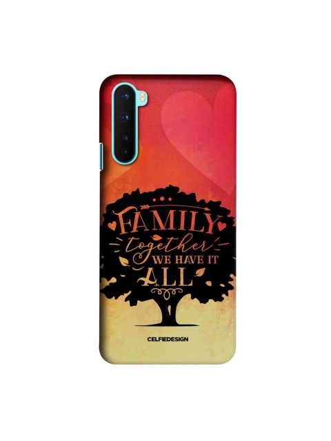 

CelfieDesign Red & Black Typography OnePlus Nord Slim Back Case