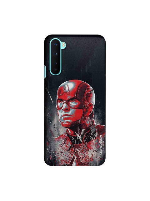 

CelfieDesign Black & Grey Charcoal Art Captain America Plastic OnePlus Nord Slim Back Case