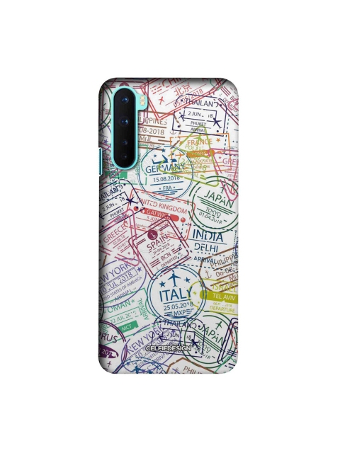 

CelfieDesign Multi-Coloured Immigration Stamps Classic OnePlus Nord Back Case