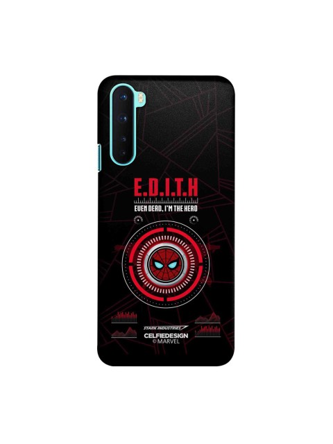 

CelfieDesign Black & Red Hello Edith Printed OnePlus Nord Slim Back Case