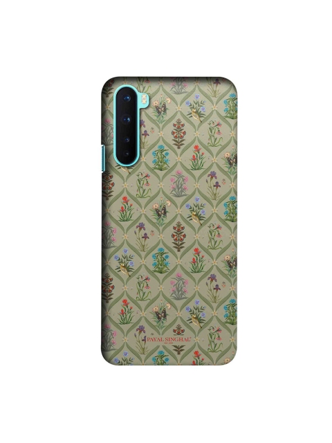 

CelfieDesign Green & Pink Payal Singhal Mughal Motifs OnePlus Nord Slim Back Case