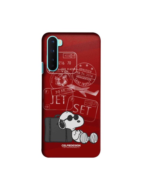 

CelfieDesign Red & White Jet Set Go OnePlus Nord Slim Back Case