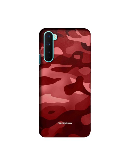 

CelfieDesign Maroon Camouflage Printed OnePlus Nord Back Case