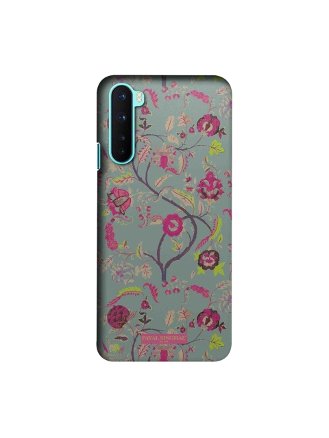 

CelfieDesign Grey & Pink Payal Singhal Chintz Print OnePlus Nord Slim Back Case