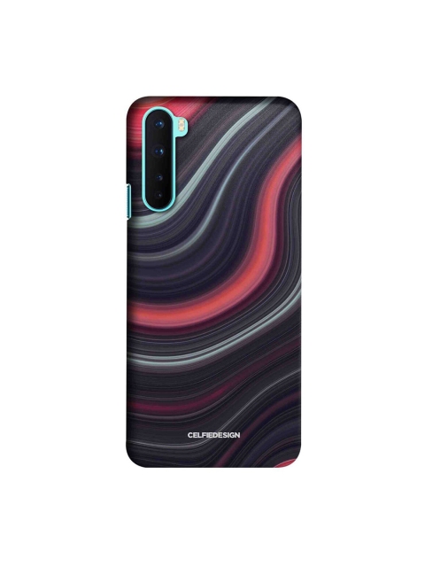 

CelfieDesign Black & Red Liquid Funk Black Printed OnePlus Nord Slim Back Case