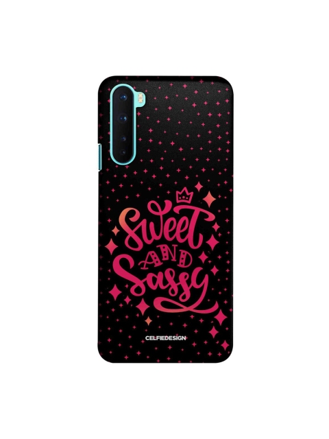 

CelfieDesign Black & Pink Sweet And Sassy Printed OnePlus Nord Slim Back Case