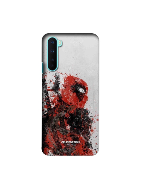 

CelfieDesign Grey & Red DeadPool Strokes Printed OnePlus Nord Slim Back Case