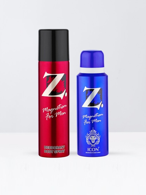 

Z. magnetism for men Set of 2 Deodorant Body Spray, Burgundy