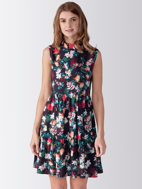 

ADORENITE Blue Printed Nightdress