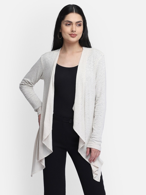 

Yaadleen Women Beige Textured Cotton Shrug