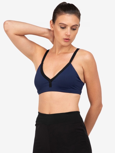 

ZALORA ACTIVE Navy Blue Sports Bra Lightly Padded ZV1021WAP0570B-XL